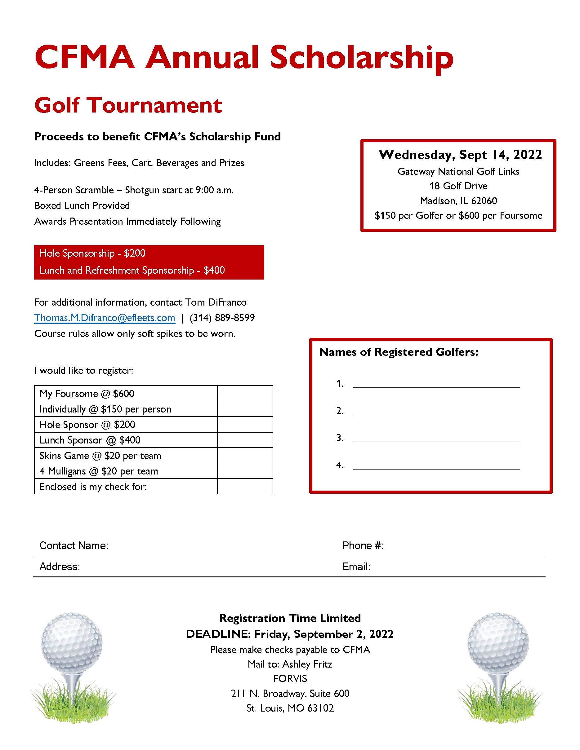 Golf Tournament Construction Financial Management Association